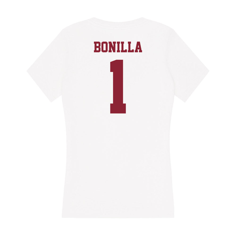 UMass - NCAA Women's Lacrosse : Jeilinne Bonilla - Women's V-Neck T-Shirt-1