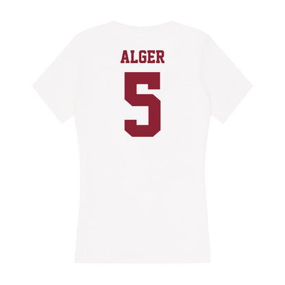 UMass - NCAA Men's Ice Hockey : Linden Alger - Women's V-Neck T-Shirt-1