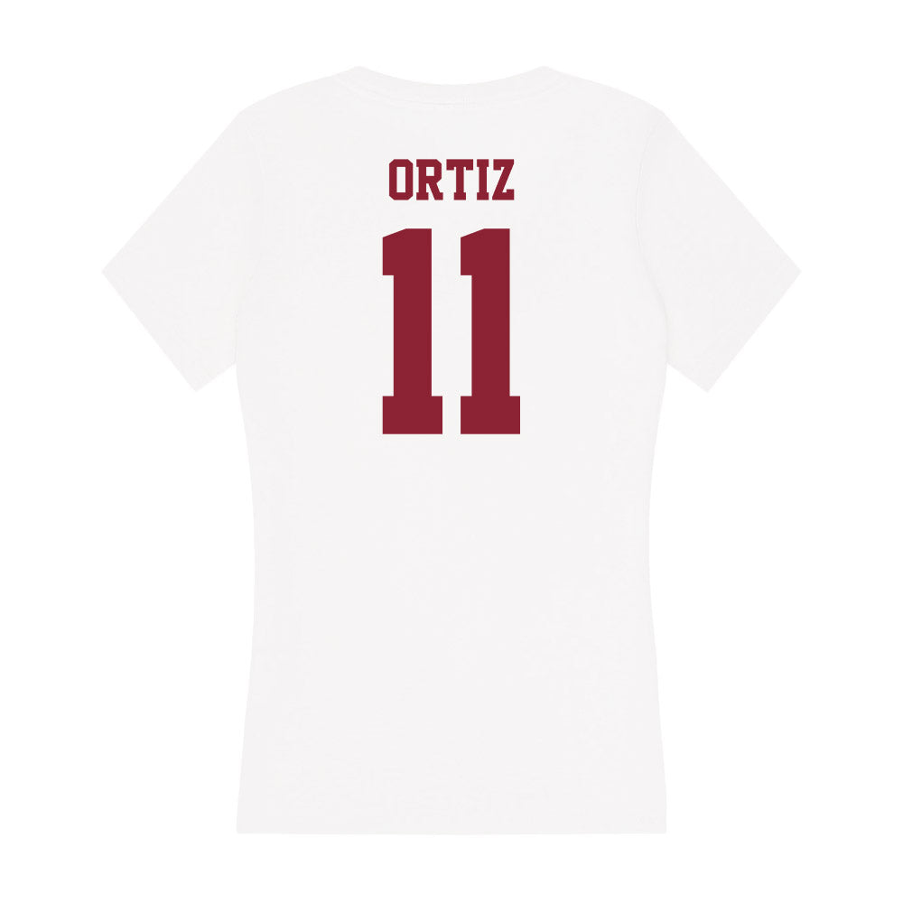 UMass - NCAA Men's Soccer : Andrew Ortiz - Women's V-Neck T-Shirt-1