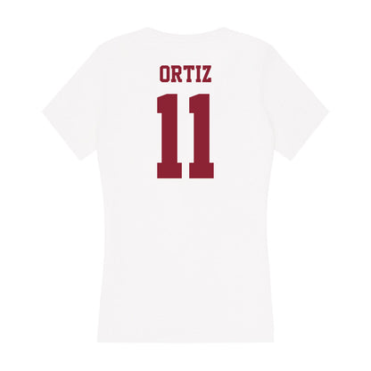 UMass - NCAA Men's Soccer : Andrew Ortiz - Women's V-Neck T-Shirt-1