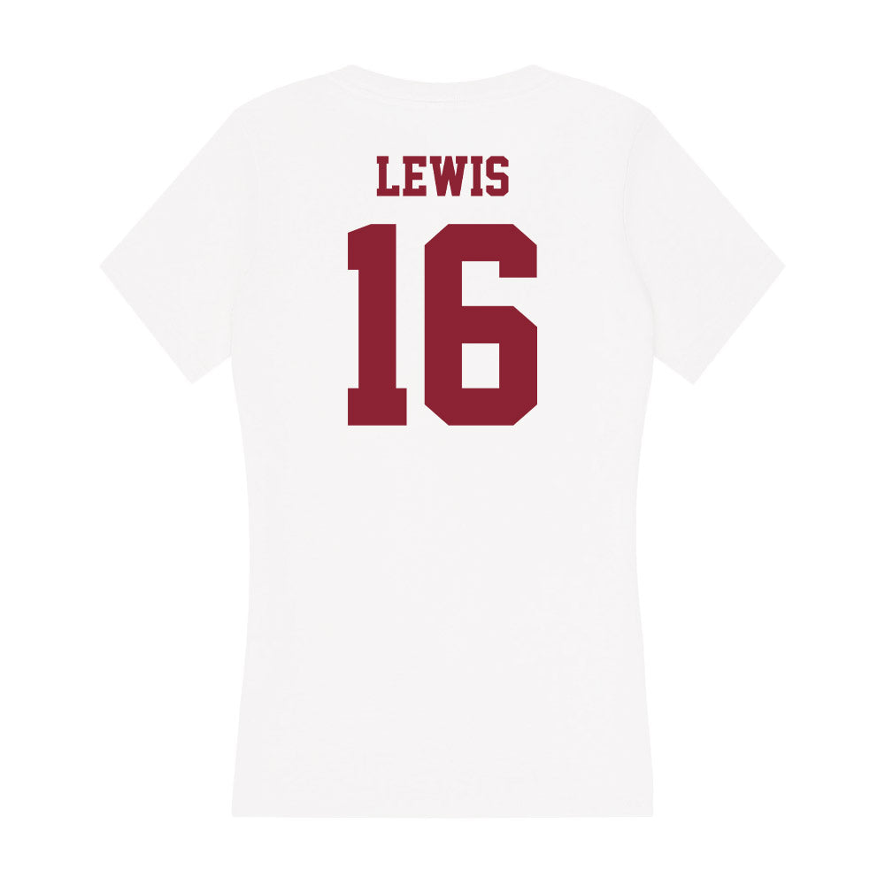 UMass - NCAA Men's Lacrosse : Caelin Lewis - Women's V-Neck T-Shirt-1