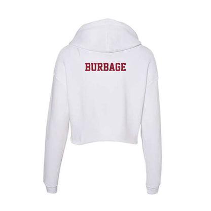  - NCAA Women's Swimming & Diving : Lindsay Burbage - Women's Crop Fleece Hoodie-1