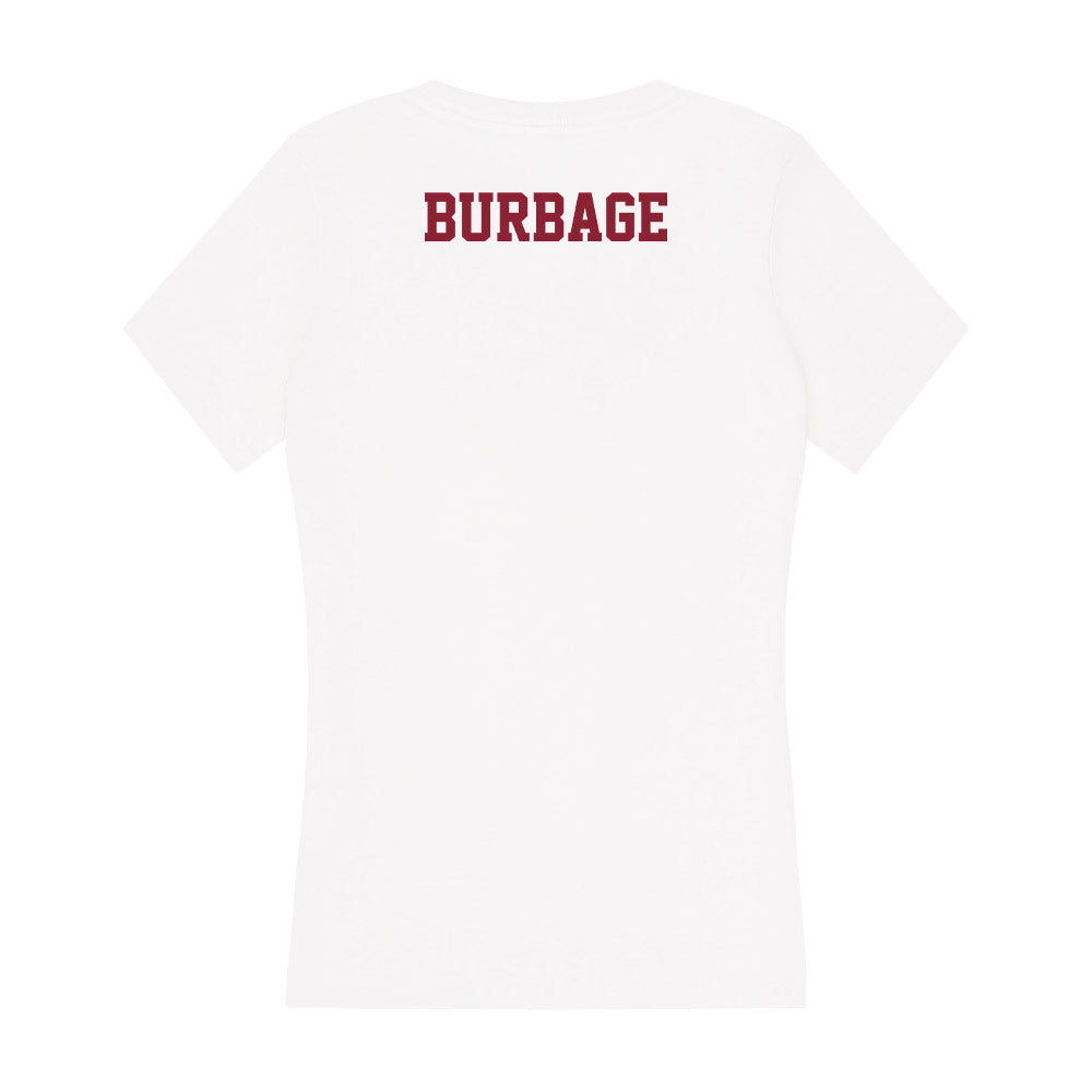 UMass - NCAA Women's Swimming & Diving : Lindsay Burbage - Women's V-Neck T-Shirt-1