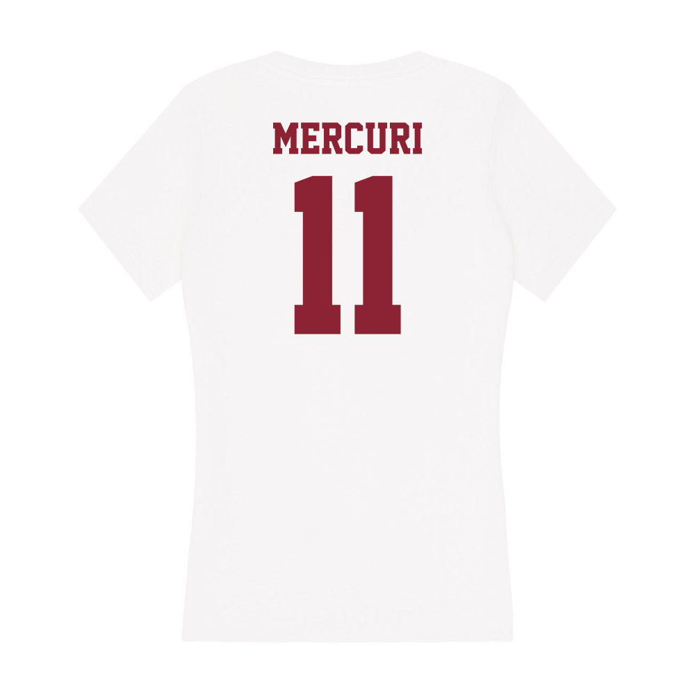 UMass - NCAA Men's Ice Hockey : Lucas Mercuri - Women's V-Neck T-Shirt-1