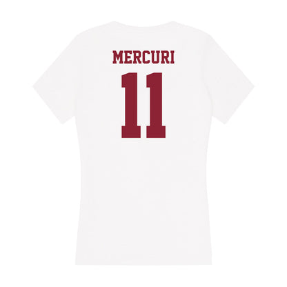 UMass - NCAA Men's Ice Hockey : Lucas Mercuri - Women's V-Neck T-Shirt-1