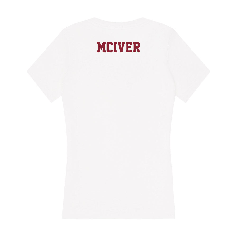 UMass - NCAA Women's Swimming & Diving : Hannah McIver - Women's V-Neck T-Shirt-1