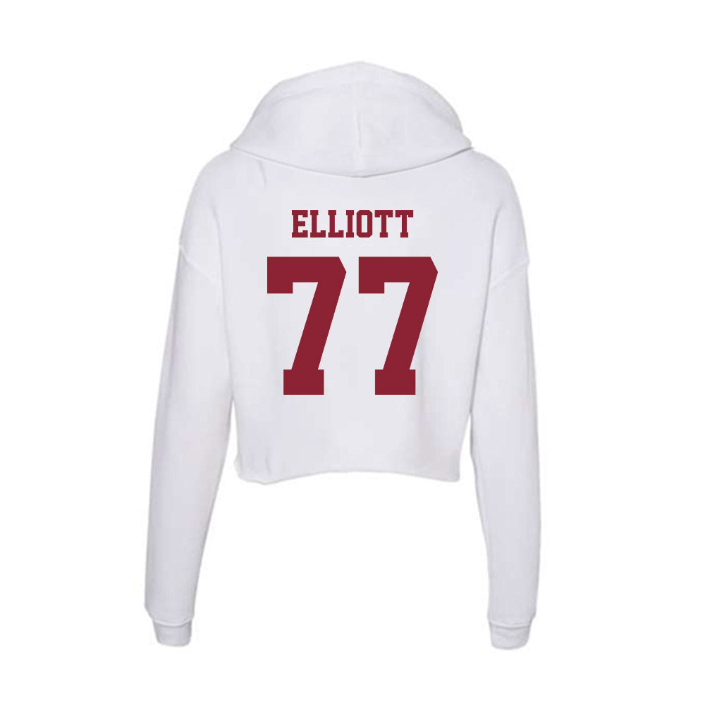 UMass - NCAA Men's Lacrosse : Jimmy Elliott - Women's Crop Fleece Hoodie-1