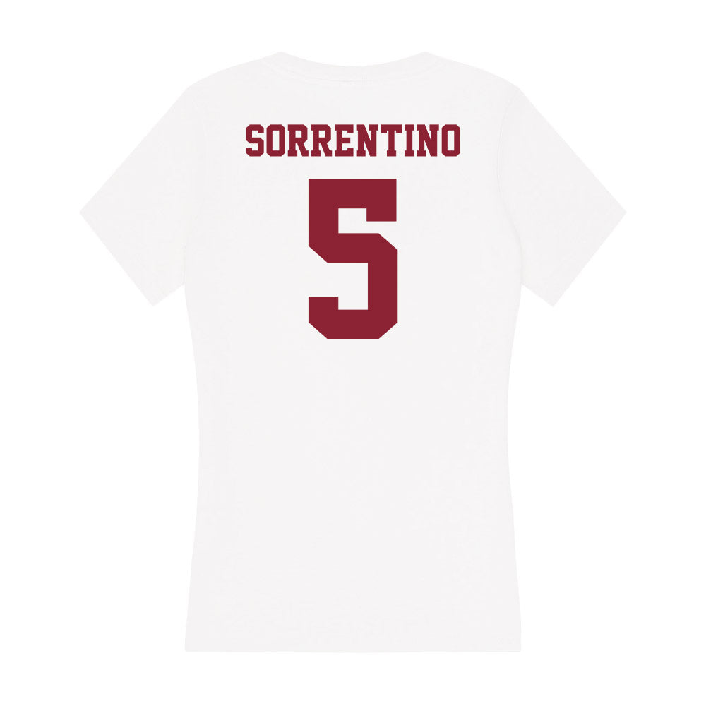 UMass - NCAA Women's Basketball : Aleah Sorrentino - Women's V-Neck T-Shirt-1