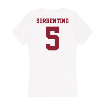 UMass - NCAA Women's Basketball : Aleah Sorrentino - Women's V-Neck T-Shirt-1