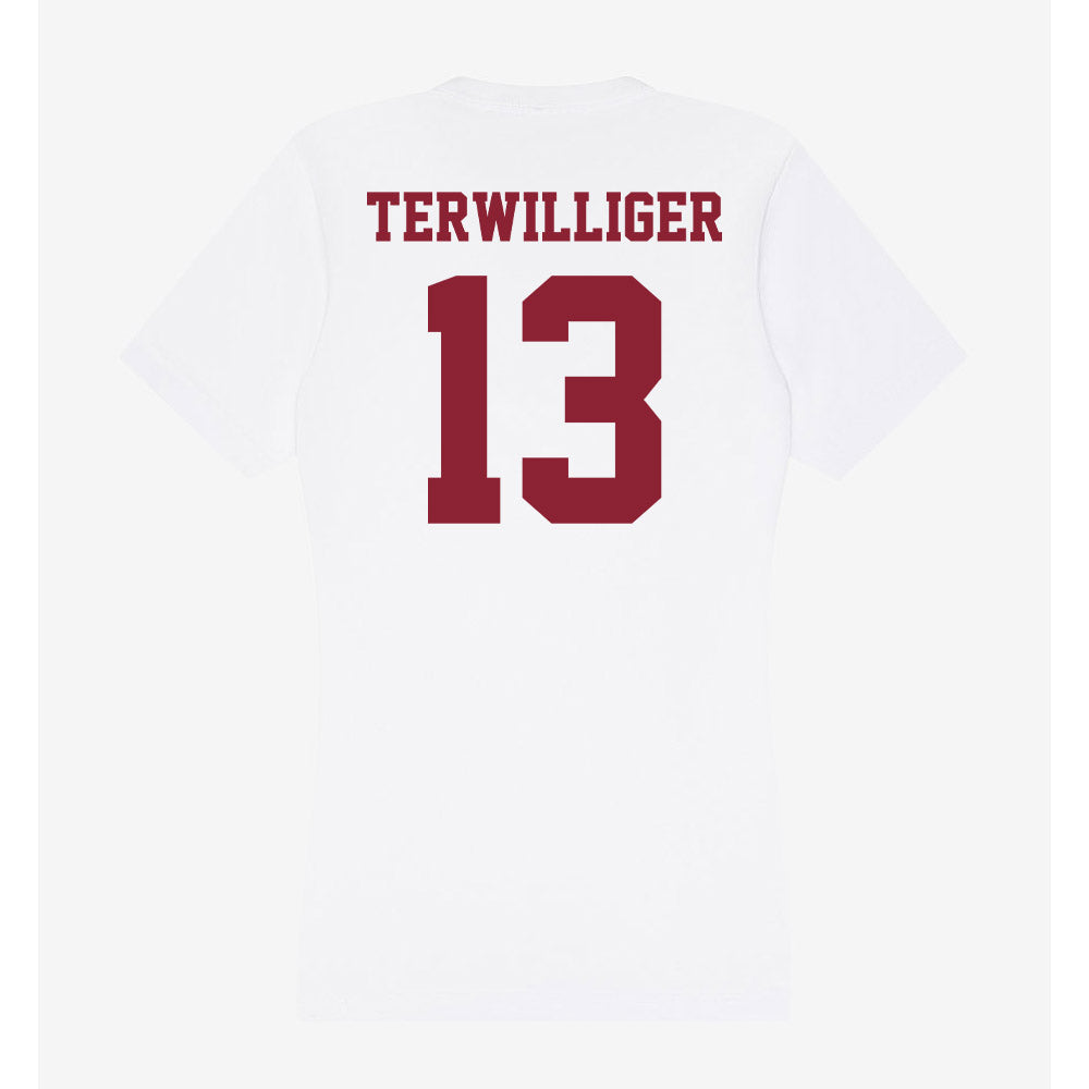 UMass - NCAA Baseball : Dylan Terwilliger - Women's V-Neck T-Shirt-1