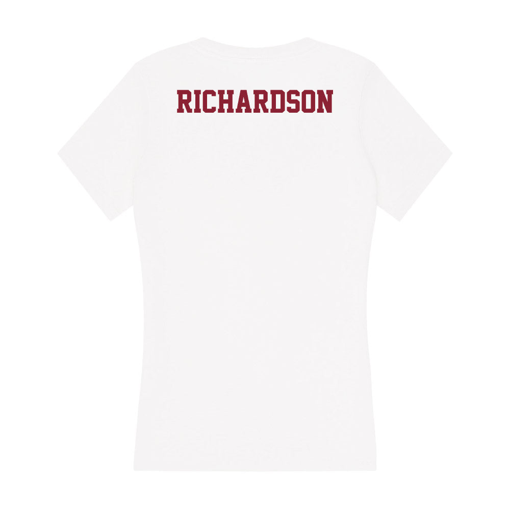 UMass - NCAA Women's Track & Field : Faith Richardson - Women's V-Neck T-Shirt-1