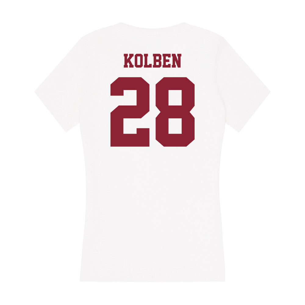 UMass - NCAA Baseball : Ryan Kolben - Women's V-Neck T-Shirt-1