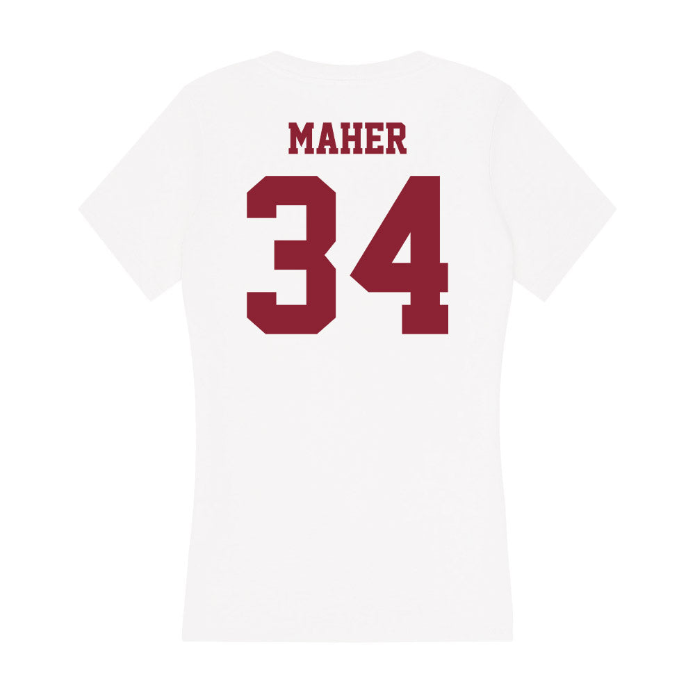 UMass - NCAA Men's Lacrosse : Liam Maher - Women's V-Neck T-Shirt-1