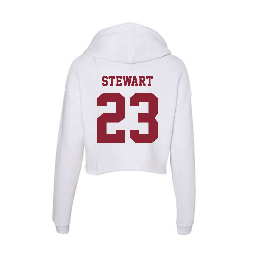  - NCAA Football : Jalen Stewart - Women's Crop Fleece Hoodie-1