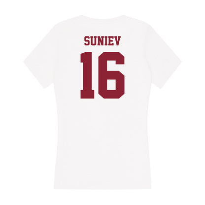 UMass - NCAA Men's Ice Hockey : Aydar Suniev - Women's V-Neck T-Shirt-1