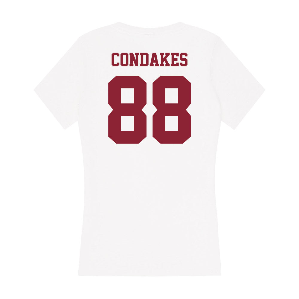 UMass - NCAA Football : John Condakes - Women's V-Neck T-Shirt-1