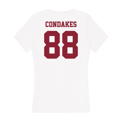 UMass - NCAA Football : John Condakes - Women's V-Neck T-Shirt-1