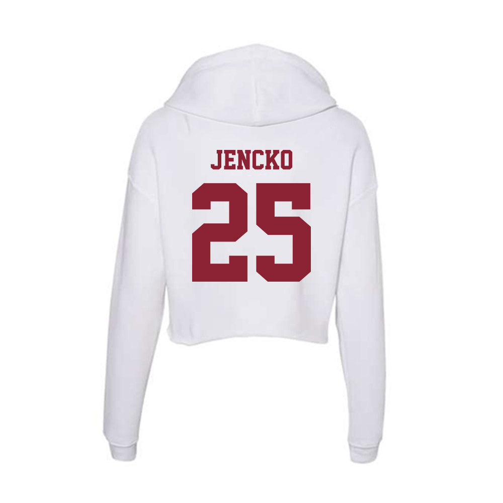 UMass - NCAA Men's Ice Hockey : Daniel Jencko - Women's Crop Fleece Hoodie-1