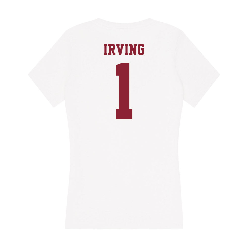 UMass - NCAA Men's Ice Hockey : Jackson Irving - Women's V-Neck T-Shirt-1