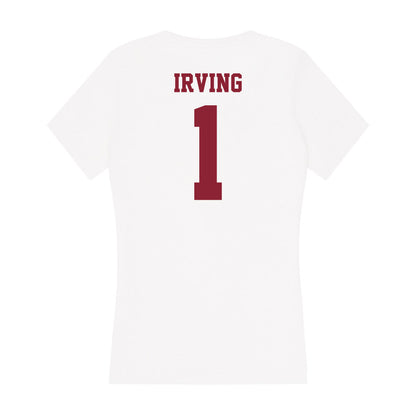 UMass - NCAA Men's Ice Hockey : Jackson Irving - Women's V-Neck T-Shirt-1