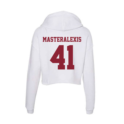  - NCAA Baseball : Justin Masteralexis - Women's Crop Fleece Hoodie-1