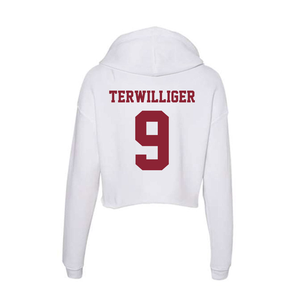  - NCAA Baseball : Jacob Terwilliger - Women's Crop Fleece Hoodie-1