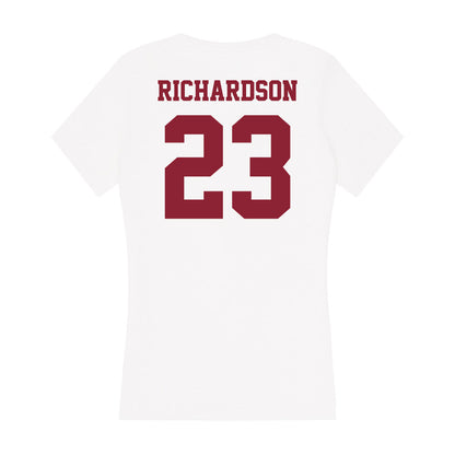 UMass - NCAA Softball : Taylor Richardson - Women's V-Neck T-Shirt-1