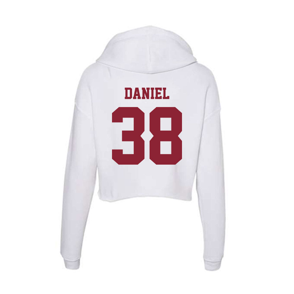UMass - NCAA Football : Zeraun Daniel - Women's Crop Fleece Hoodie-1