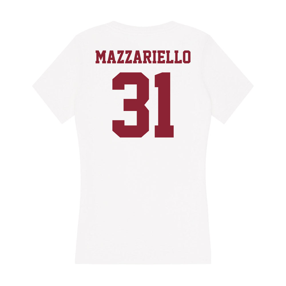 UMass - NCAA Men's Lacrosse : Ryan Mazzariello - Women's V-Neck T-Shirt-1