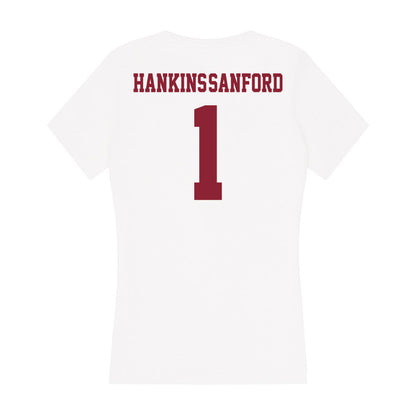 UMass - NCAA Men's Basketball : Daniel Hankins-Sanford - Women's V-Neck T-Shirt-1