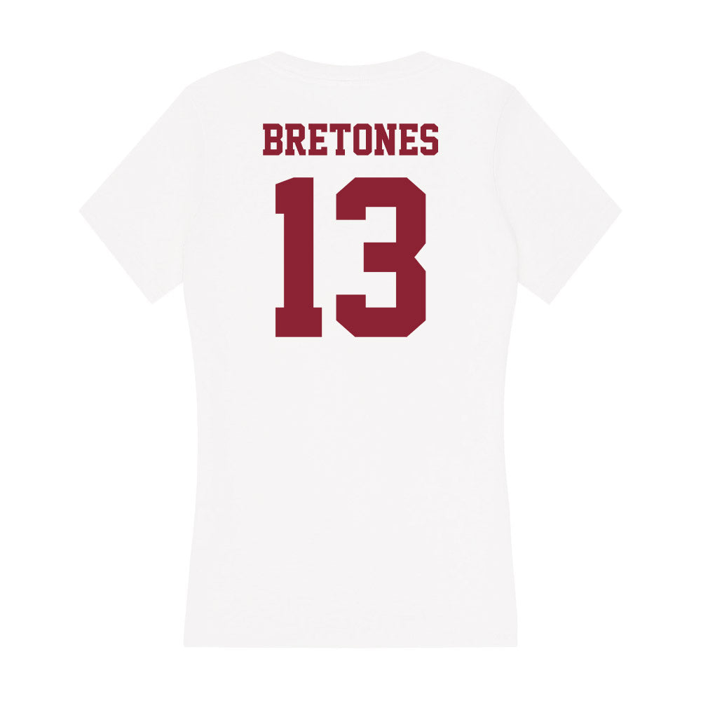 UMass - NCAA Women's Basketball : Kasey Bretones - Women's V-Neck T-Shirt-1