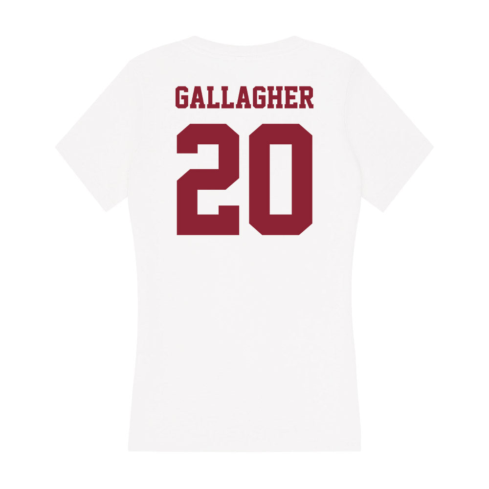 UMass - NCAA Baseball : Will Gallagher - Women's V-Neck T-Shirt-1