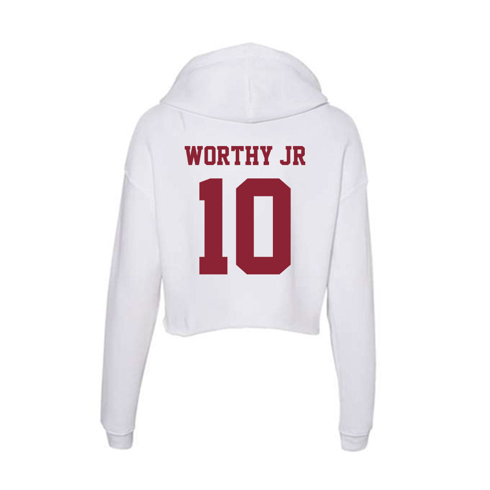  - NCAA Men's Basketball : Marqui Worthy Jr - Women's Crop Fleece Hoodie-1