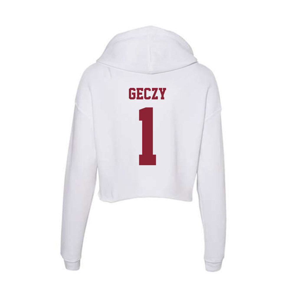 UMass - NCAA Men's Soccer : Alex Geczy - Women's Crop Fleece Hoodie-1