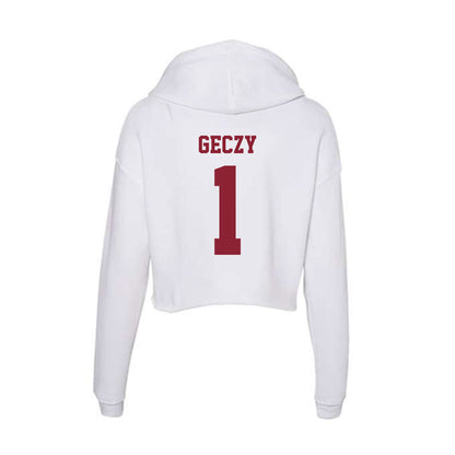 UMass - NCAA Men's Soccer : Alex Geczy - Women's Crop Fleece Hoodie-1