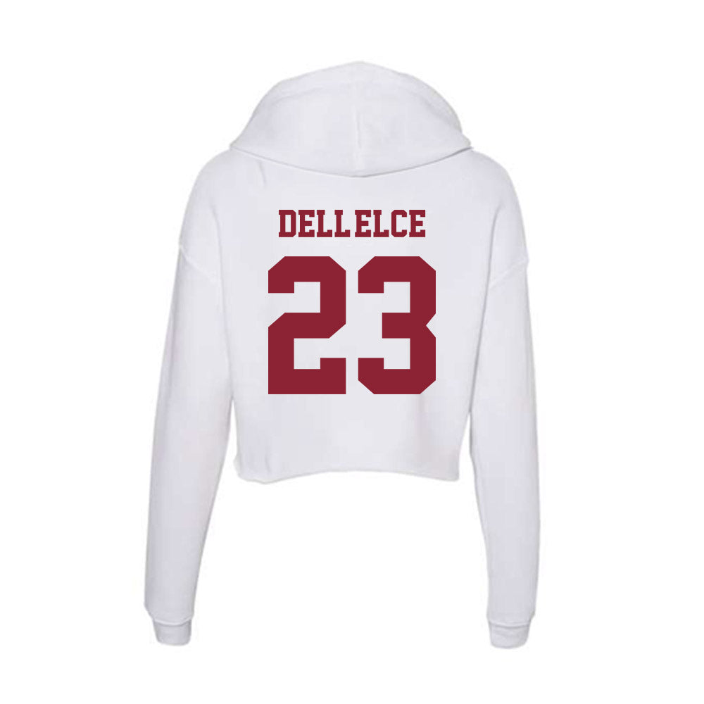  - NCAA Men's Ice Hockey : Francesco Dell'Elce - Women's Crop Fleece Hoodie-1