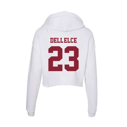  - NCAA Men's Ice Hockey : Francesco Dell'Elce - Women's Crop Fleece Hoodie-1