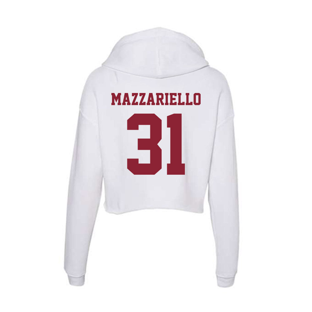  - NCAA Men's Lacrosse : Ryan Mazzariello - Women's Crop Fleece Hoodie-1