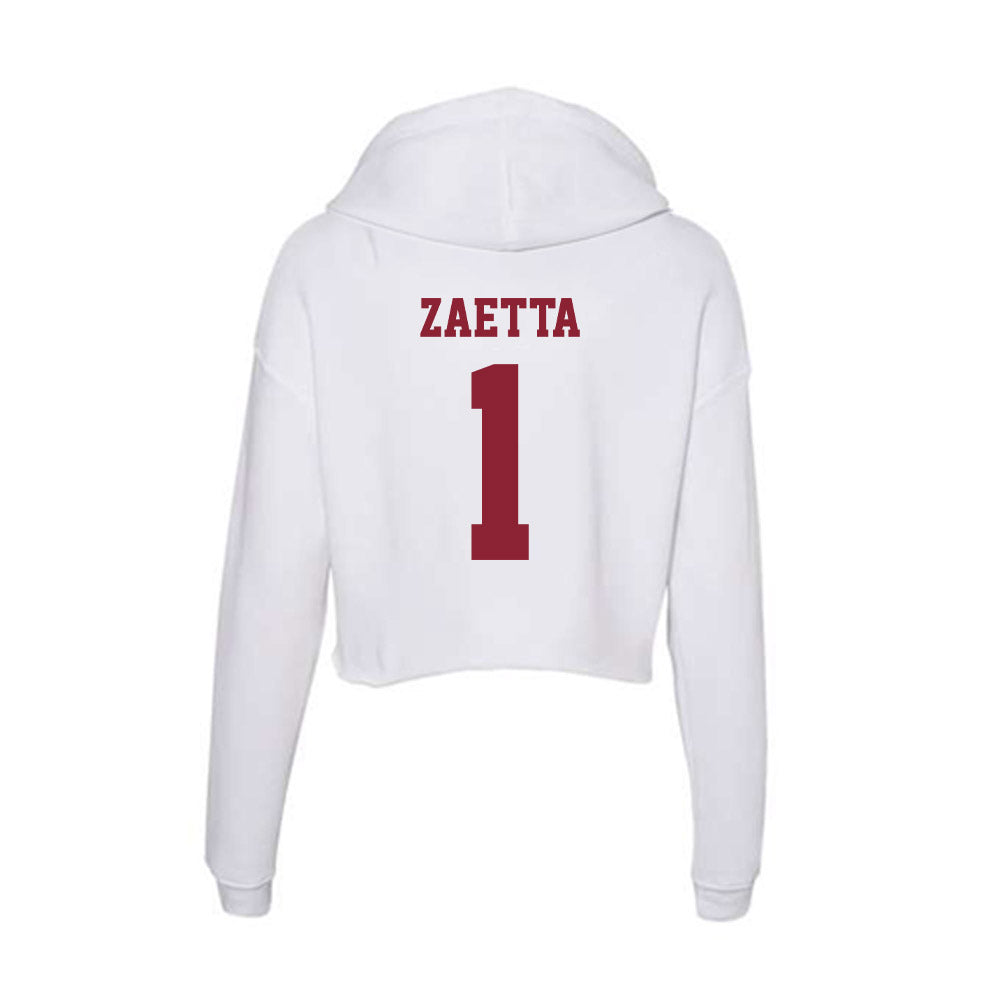  - NCAA Baseball : Zack Zaetta - Women's Crop Fleece Hoodie-1