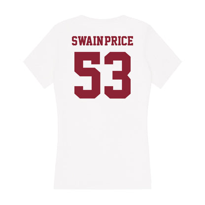 UMass - NCAA Football : Sahnai Swain-Price - Women's V-Neck T-Shirt-1