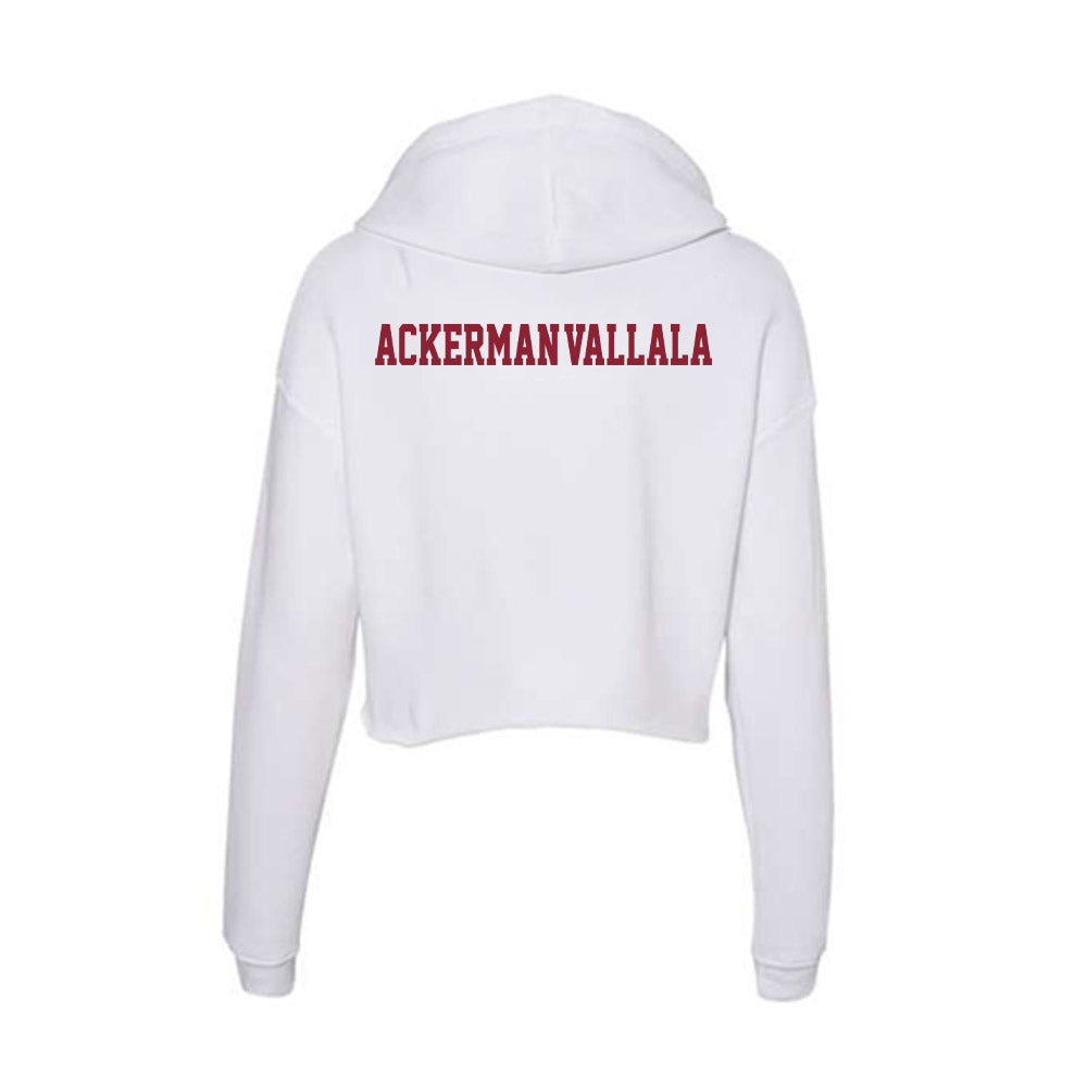  - NCAA Women's Swimming & Diving : Diya Ackerman-Vallala - Women's Crop Fleece Hoodie-1