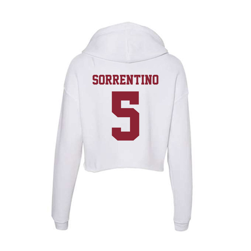  - NCAA Women's Basketball : Aleah Sorrentino - Women's Crop Fleece Hoodie-1