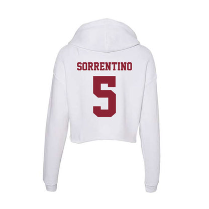  - NCAA Women's Basketball : Aleah Sorrentino - Women's Crop Fleece Hoodie-1