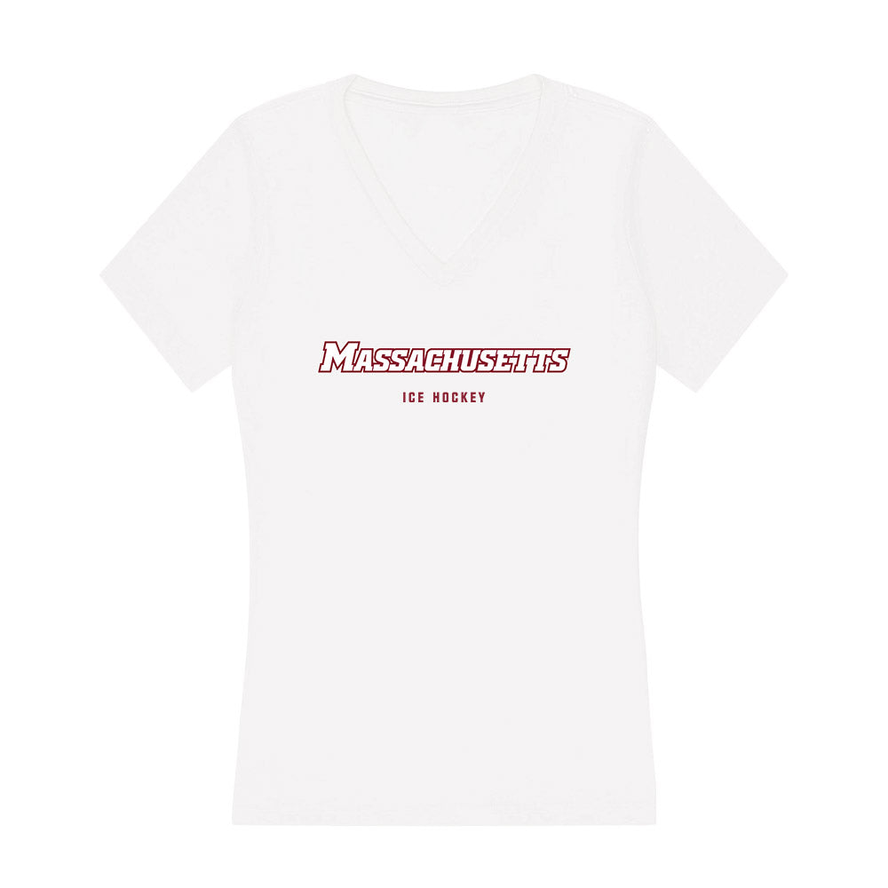 UMass - NCAA Men's Ice Hockey : Cam Dunn - Women's V-Neck T-Shirt-0