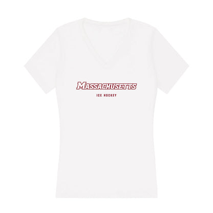 UMass - NCAA Men's Ice Hockey : Cam Dunn - Women's V-Neck T-Shirt-0