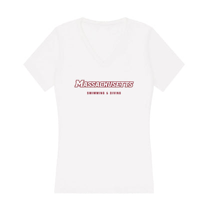 UMass - NCAA Women's Swimming & Diving : Lauren Long - Women's V-Neck T-Shirt-0