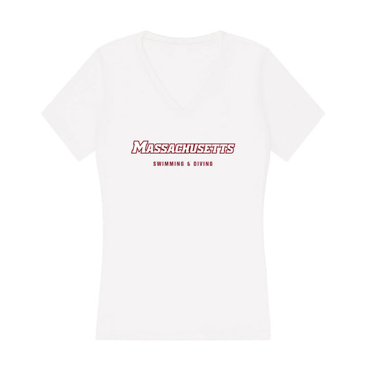 UMass - NCAA Women's Swimming & Diving : Lauren Long - Women's V-Neck T-Shirt-0