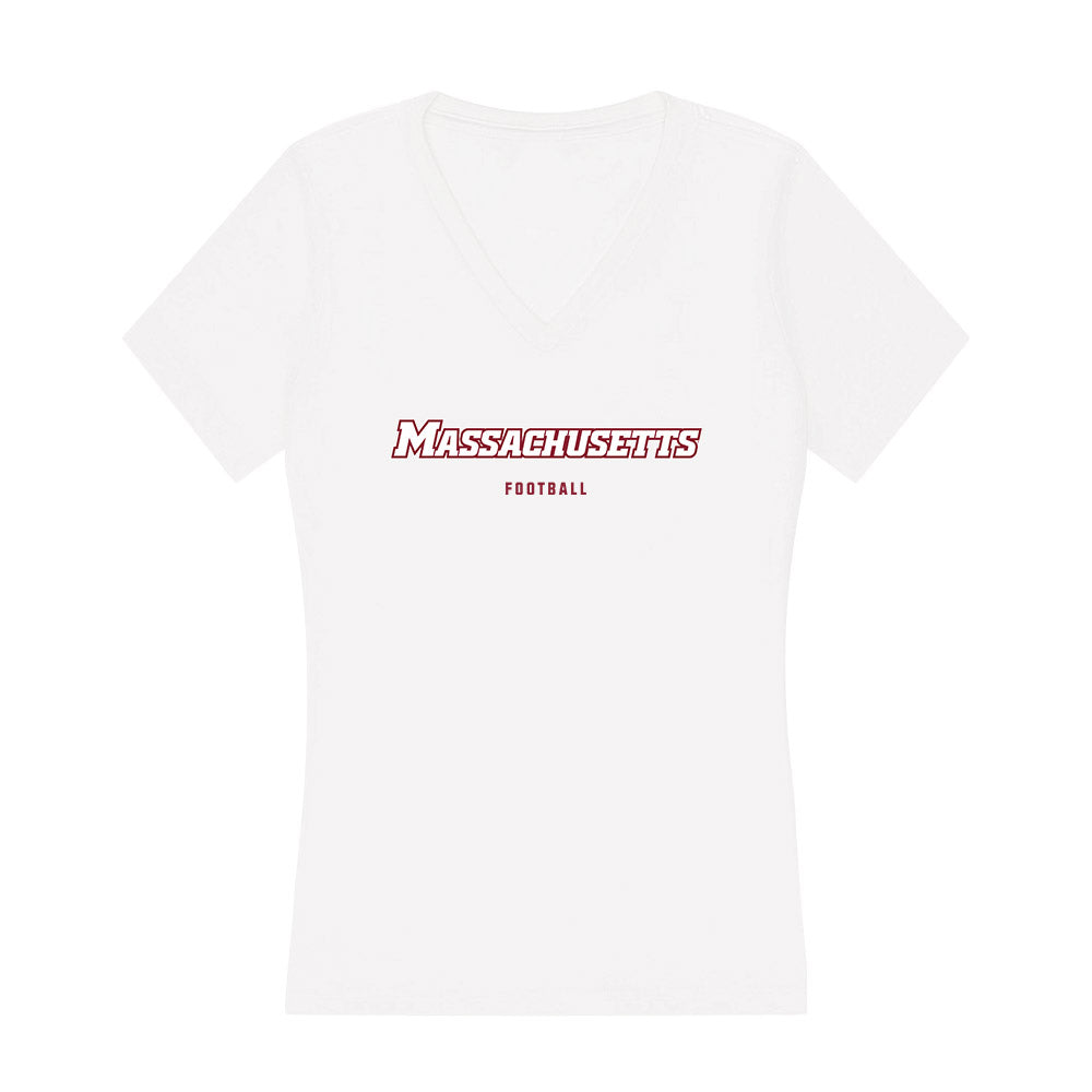 UMass - NCAA Football : Jermaine Wiggins Jr - Women's V-Neck T-Shirt-0