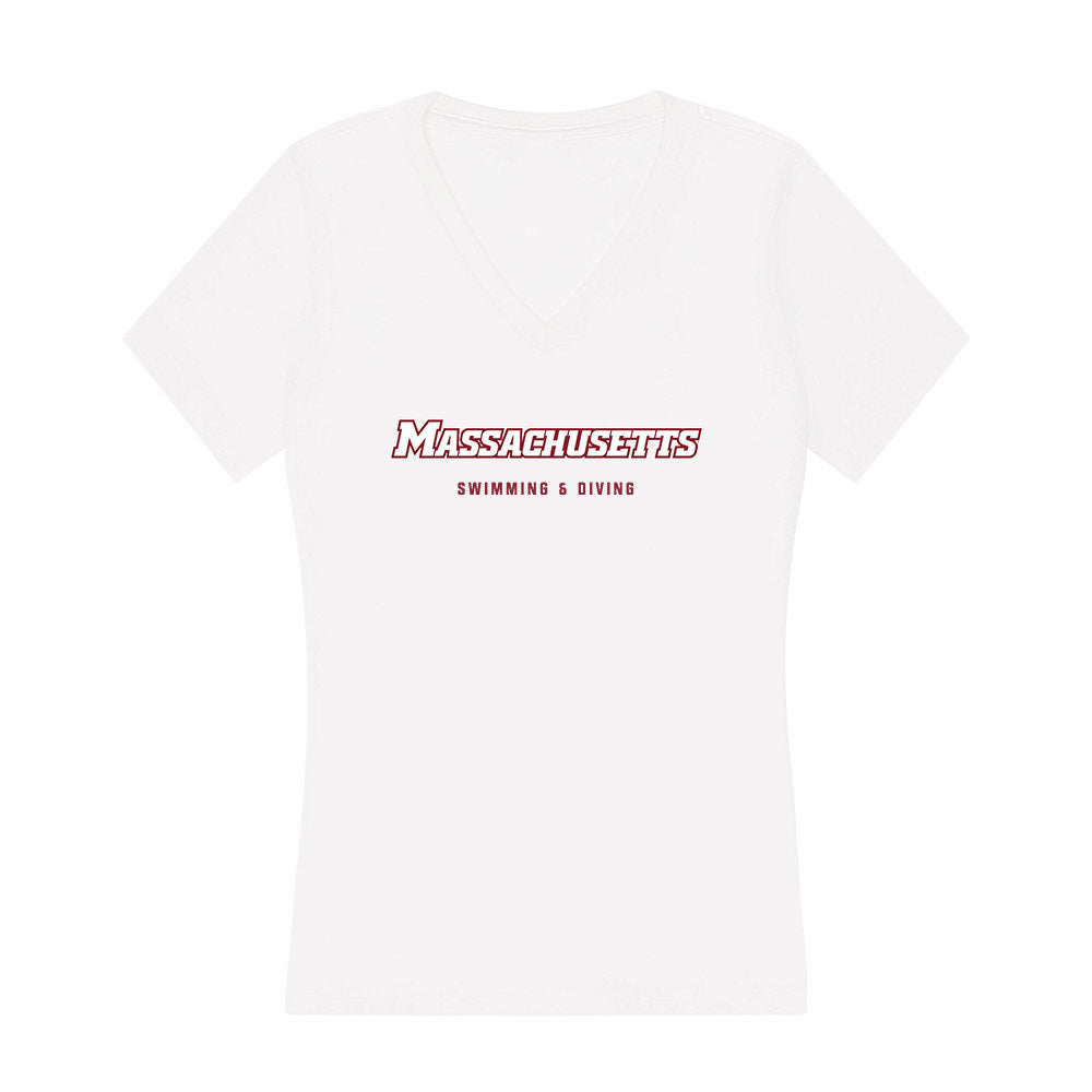 UMass - NCAA Women's Swimming & Diving : Lindsay Burbage - Women's V-Neck T-Shirt-0