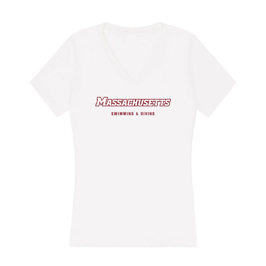 UMass - NCAA Women's Swimming & Diving : Elle Gray - Women's V-Neck T-Shirt-0